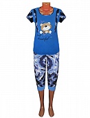 Пижама женская Мишки с бриджами
