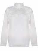 Джемпер для девочки вискоза/гипюр