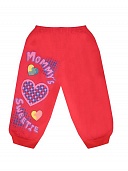 Брючки для девочки на манжете, футер