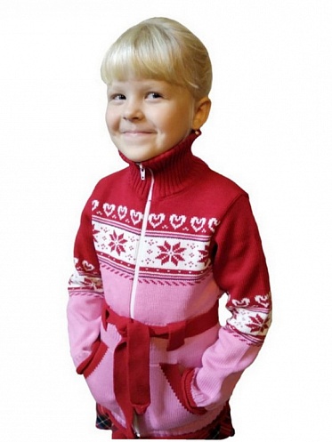 Джемпер для девочки. Снежинка