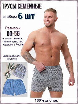 Трусы семейные Эконом (упаковка 6 шт.)