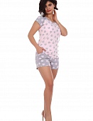 Пижама женская с шортами Лапки